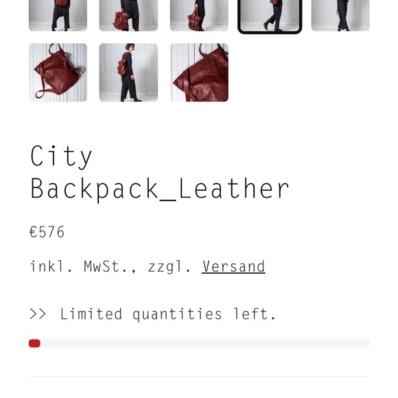 Pal Offner Black Leather Backpack - Picture 9 of 9